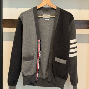 Thom Browne Cotton Cardigan Grey OFFERS WELCOMED